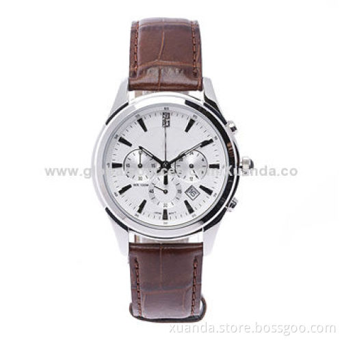 Men Alloy Watch, China Men Alloy Watch Manufacturer with Genuine Leather Straps